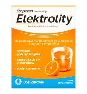 Stoperan, Elektrolity, proszek, smak pomarańczowy, 7 saszetek