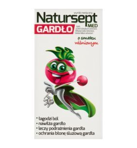 Natursept MED gardło, lizaki o smaku wiśniowym, 6 szt.