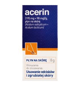 Acerin, (195 mg + 98 mg)/g, płyn na skórę, 8 g