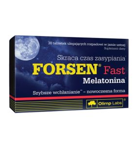 Olimp Forsen Fast Melatonina, tabletki ulegające rozpadowi w jamie ustnej, 30 szt.