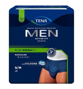 TENA Men Pants Plus OTC Edition, majtki chłonne, rozmiar M, 9 szt.
