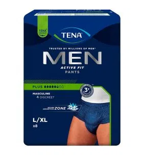 TENA Men Pants Plus OTC Edition, majtki chłonne, rozmiar L, 8 szt.