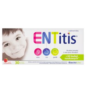 ENTitis, pastylki do ssania, smak truskawkowy, 30 szt.