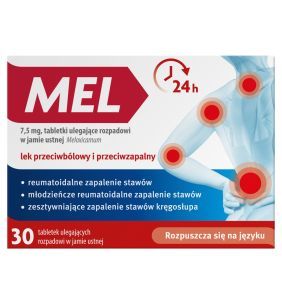 Mel, 7,5 mg, tabletki ulegające rozpadowi w jamie ustnej, 30 szt.