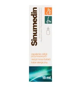 Sinumedin, (1,5 mg + 2,5 mg)/ml, aerozol do nosa, 15 ml