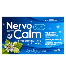 NervoCalm Sen z melatoniną i melisą, tabletki powlekane, 20 szt.