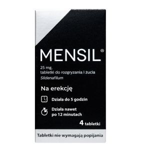 Mensil, 25 mg, tabletki do rozgryzania, żucia, 4 szt.