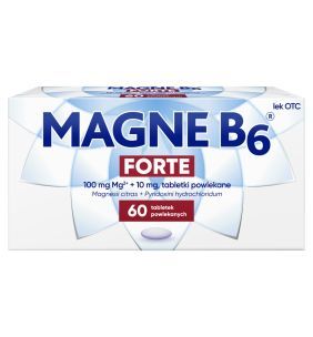 MAGNE B6 Forte, 100 mg + 10 mg, tabletki powlekane, 60 sztuk