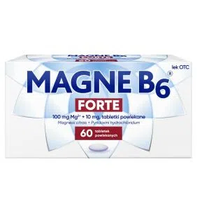 Magne B6 Forte, 100 mg+10 mg, tabletki powlekane, 60 szt.