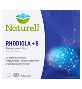 Naturell Rhodiola + B, tabletki, 60 szt.