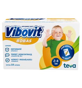 Vibovit Bobas, proszek o smaku waniliowym, 44 sasz.