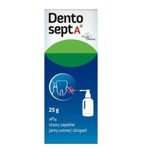 Dentosept A, płyn do stosowania w jamie ustnej, 25 g (pompka + aplikator)