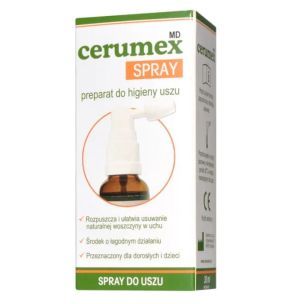 Cerumex, spray, do usuwania woskowiny usznej, 15 ml