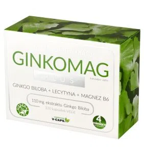 Ginkomag Plus, kapsułki wegańskie, 120 szt.