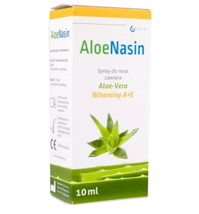 AloeNasin A+E, spray do nosa z aloesem i witaminami A+E, 10 ml