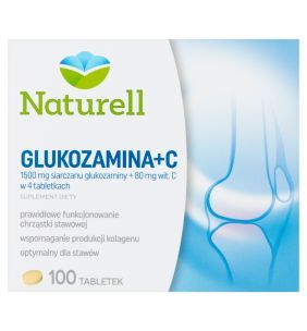 Naturell Glukozamina + C, tabletki, 100 szt.
