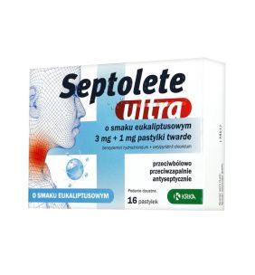 Septolete Ultra o sm.cytr,czarn.bzu,3mg+1mg,pastyl.tw,16szt