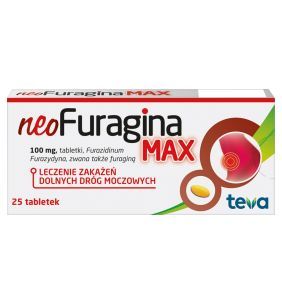 NeoFuragina Max, 100 mg, tabletki, 25 szt.