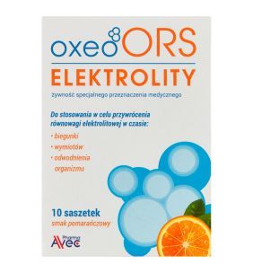Oxeo ORS Elektrolity, proszek o smaku pomarańczowym, saszetki, 10 szt.