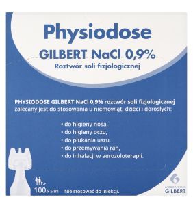 Gilbert NaCl 0.9%, roztwór soli fizjologicznej, 100 ampułek po 5 ml