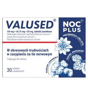 Valused Noc Plus, (154 mg + 34,75 mg + 20 mg), tabletki powlekane, 30 sztuk