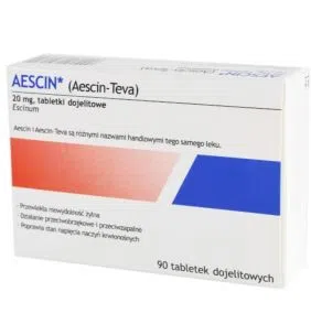 Aescin, 20 mg,tabl.dojelit.,(i.row),MDZ/PhP,Czechy, 90 szt
