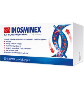 Diosminex, 500 mg, tabletki powlekane, 60 sztuk