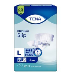 TENA Slip ProSkin Plus OTC Edition, pieluchomajtki, rozmiar L, 10 szt.