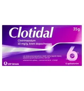 Clotidal, 10 mg/g, krem dopochwowy, 35 g + 6 aplikatorów