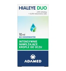 Hialeye Duo, intensywnie nawilżające krople do oczu, 10 ml