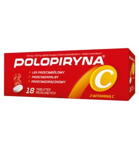 Polopiryna C, tabletki musujące, 18 szt.