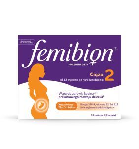 Femibion 2 Ciąża, tabletki powlekane + kapsułki miękkie, 28 szt. + 28 szt.