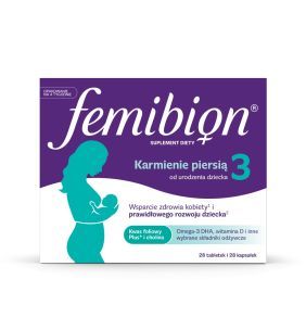 Femibion 3 Karmienie piersią, tabletki powlekane + kapsułki miękkie, 28 szt. + 28 szt.