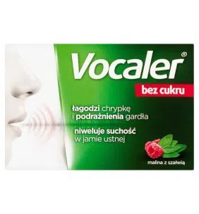 Vocaler bez cukru, pastylki do ssania, 12 szt.