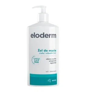 Eloderm, żel do mycia ciała i włosów 2 w 1, od 1 dnia życia, 400 ml