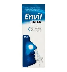 Envil katar, 1,5 mg + 2,5 mg/ml, aerozol do nosa, 20 ml