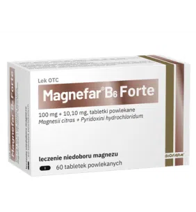 Magnefar B6 Forte, tabletki powlekane, 60 szt.