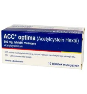 ACC  optima, 600 mg,tabl.mus.,(i.row),MDZ/PhP,Niem,10 szt
