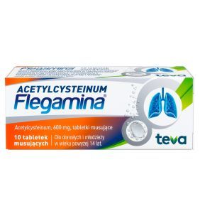 Acetylcysteinum Flegamina, 600 mg, tabletki musujące, 10 szt.