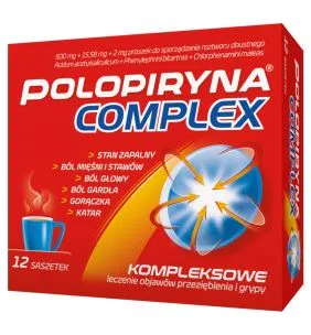 Polopiryna Complex, proszek w saszetkach do sporządzania roztworu doustnego, 12 szt.