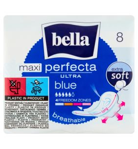 Bella, podp.,Perfecta,ultracienkie,Maxi Blue, 8 szt
