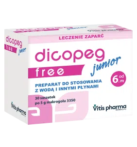 Dicopeg Junior Free, proszek dla dzieci od 6-miesiąca, saszetki, 30 szt.