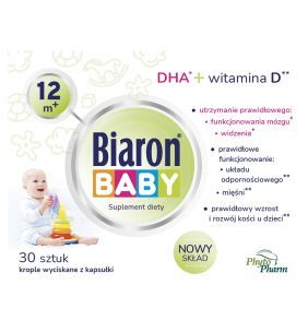 Biaron® Baby 12m+, krople wyciskane z kapsułki, 30 szt.