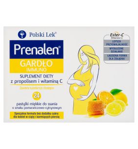 Prenalen Gardło Immuno, pastylki miękkie do ssania, 24 szt.