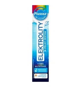 Plusssz Elektrolity + 100% Multiwitamina, tabletki musujące, 24 szt.