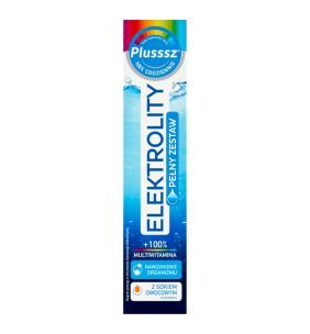 Plusssz Elektrolity + 100% Multiwitamina, tabletki musujące, 24 szt.
