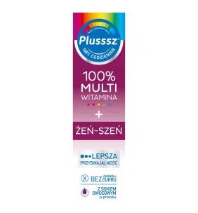 Plusssz 100% Multiwitamina + Żeń-Szeń, tabletki musujące, 20 szt.
