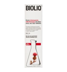 Bioliq 65+, krem intensywnie odbudowujący do skóry oczu, ust, szyi i dekoltu, 30ml