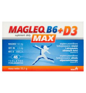 Magleq B6 Max + D3, tabletki, 45 szt.