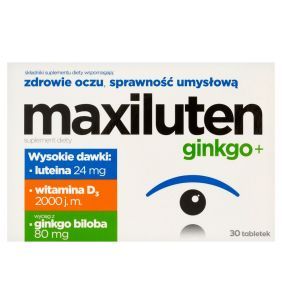 Maxiluten ginkgo+, tabletki, 30 szt.